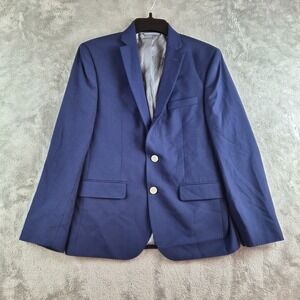 Lauren Ralph Lauren Blazer Jacket Womens 16R Navy Blue 2 Button Tailored Office